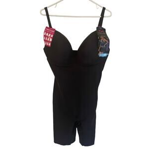 Maidenform All in One Shapes Firm Black Body Shaper XL NWT